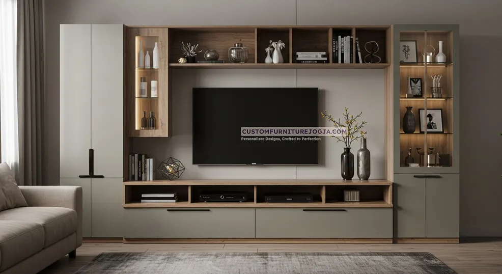 Jasa Pembuatan Cabinet Tv besar Jogja